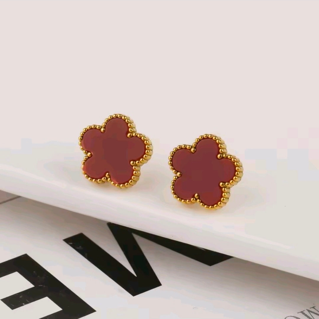 Five Petal Clover Earrings