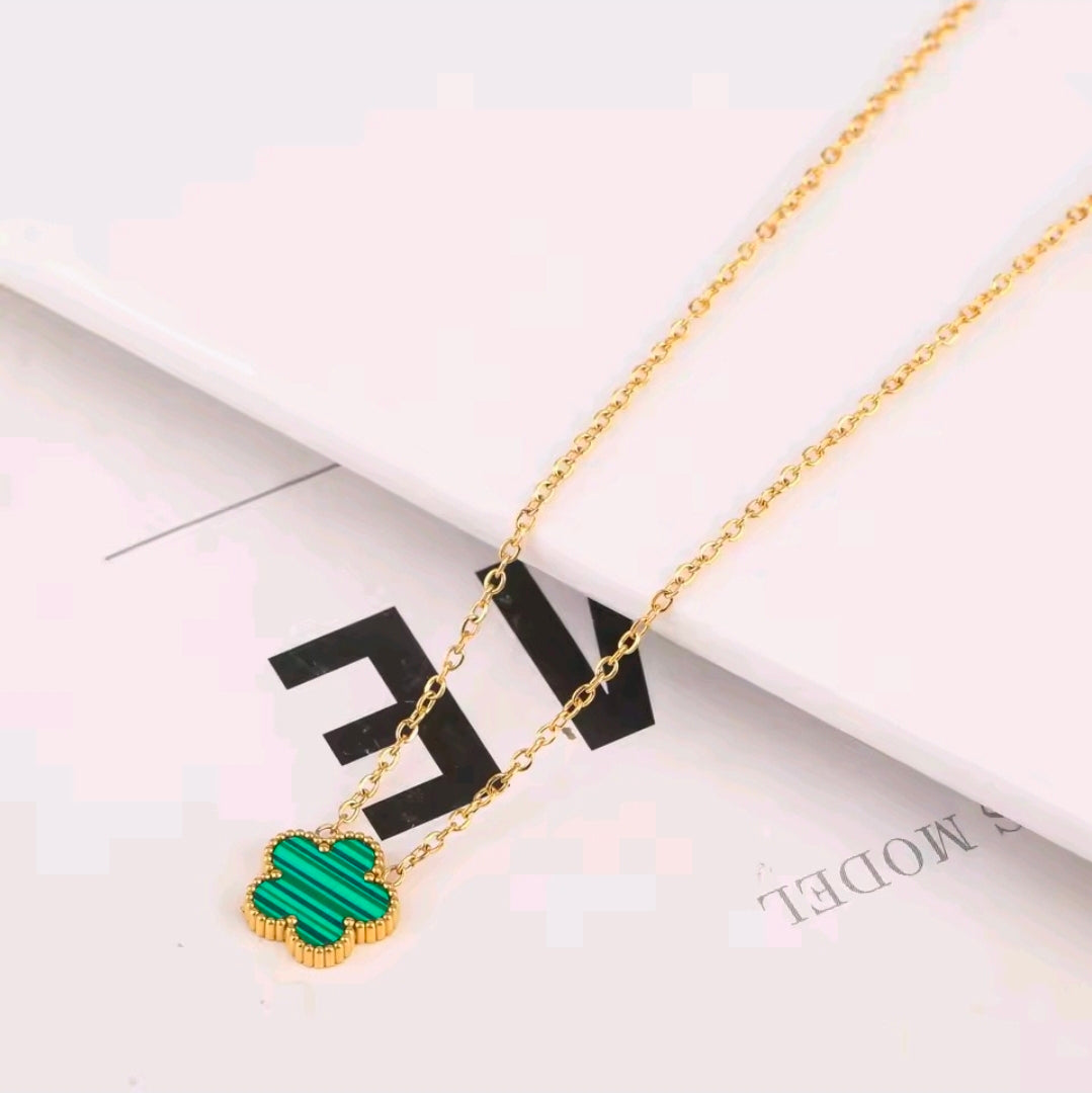 Five Petal Clover Necklace