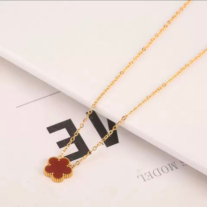 Five Petal Clover Necklace