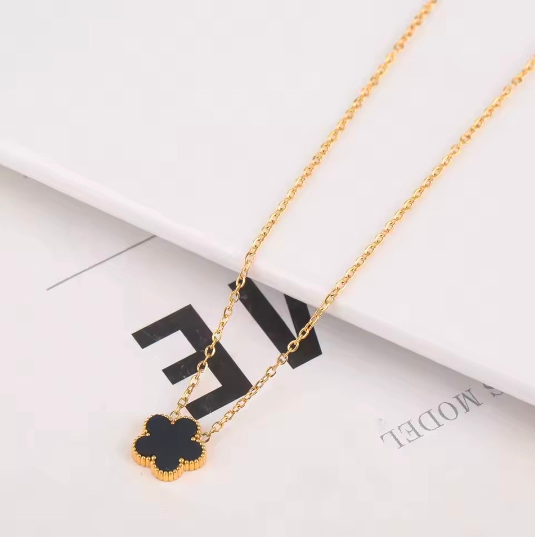Five Petal Clover Necklace
