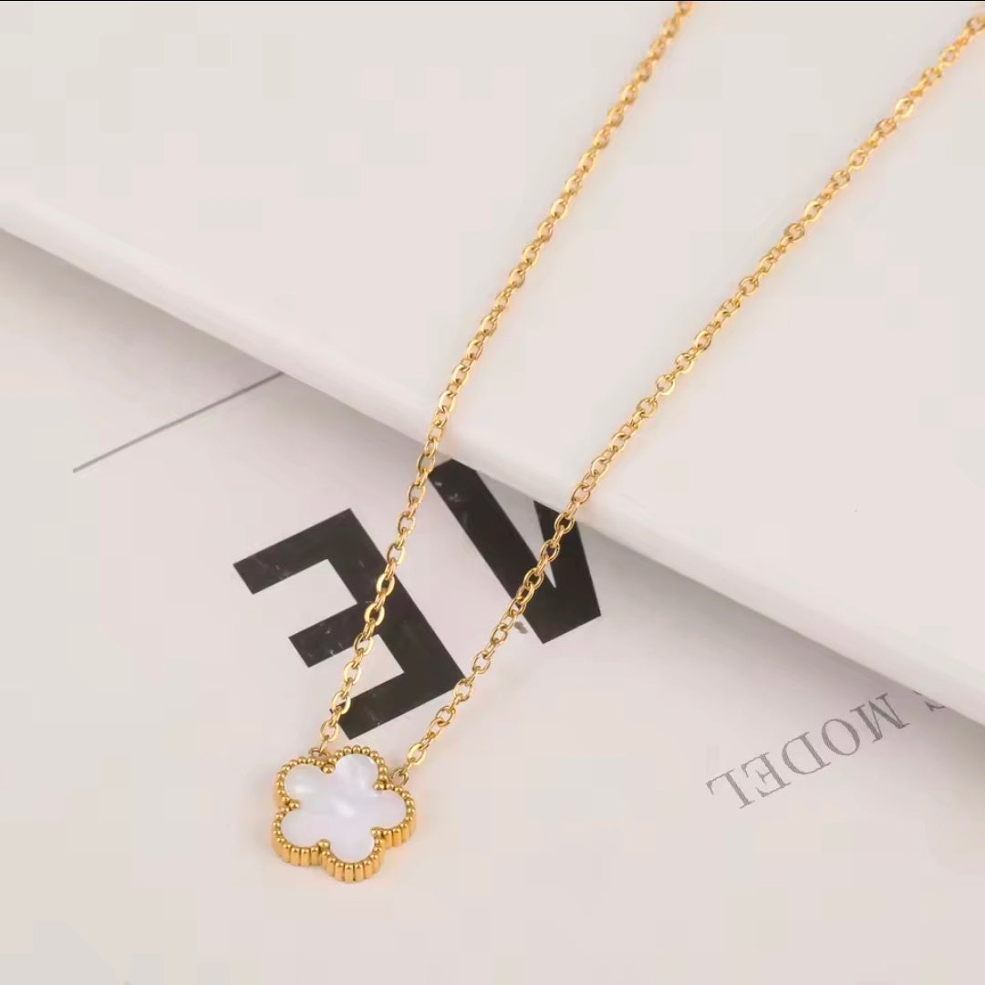 Five Petal Clover Necklace