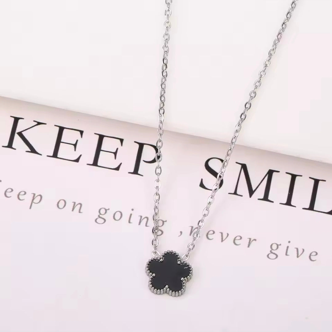 Five Petal Clover Necklace