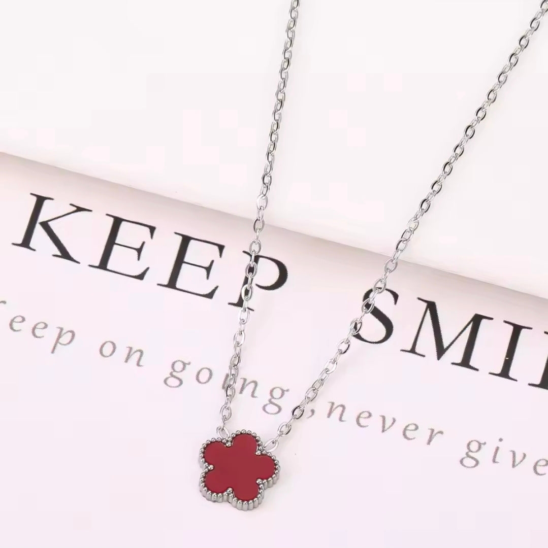 Five Petal Clover Necklace