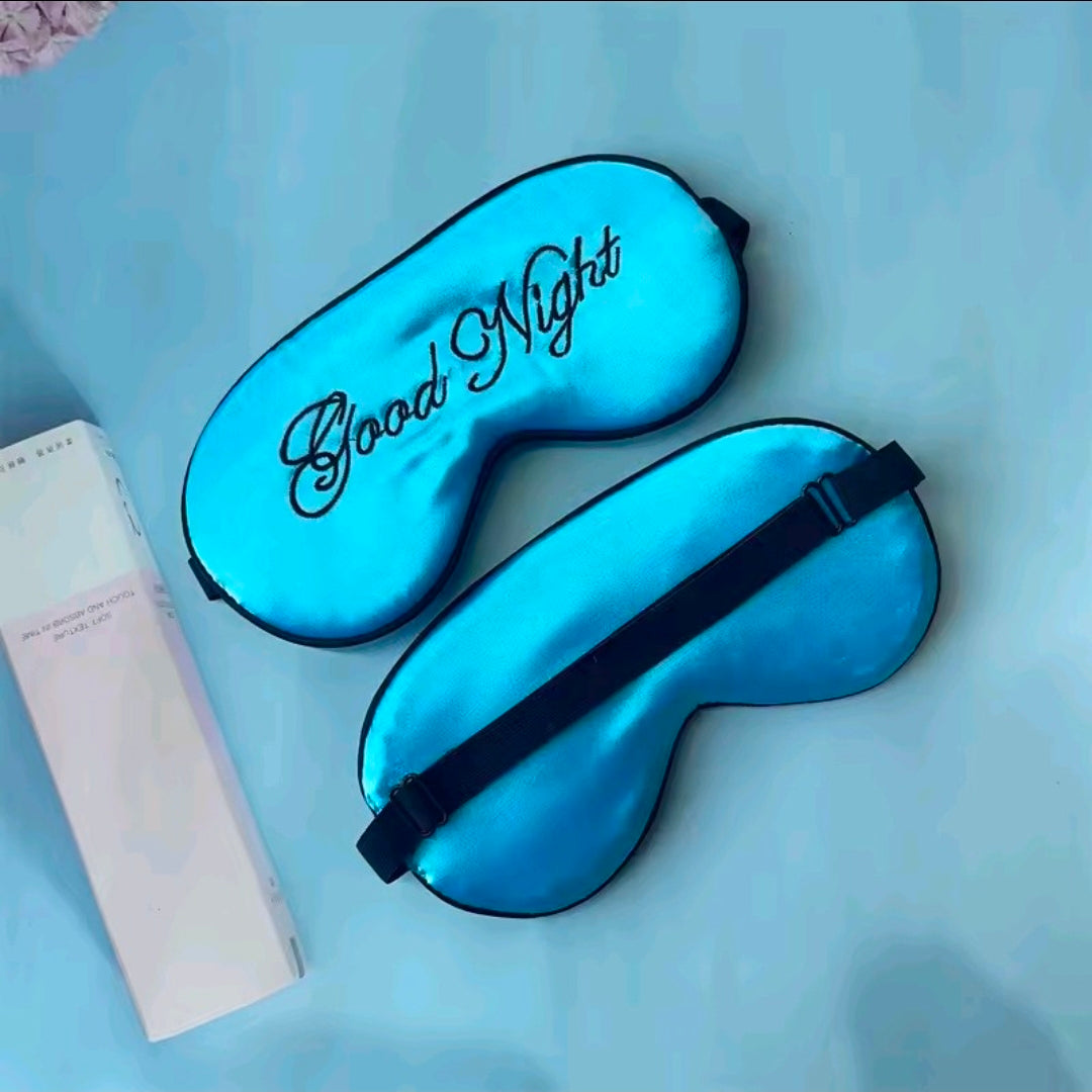 Silk Embroidered Eye Mask