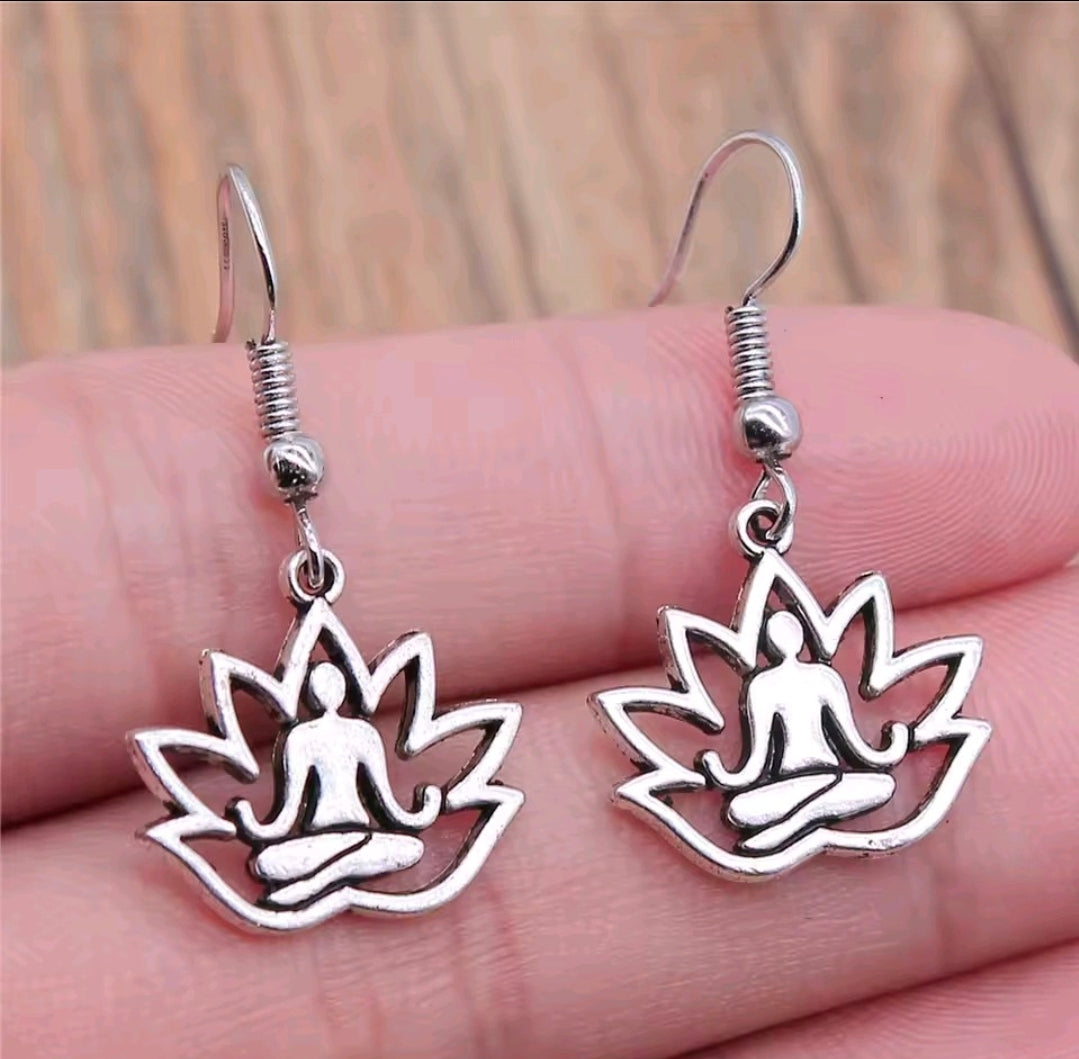 Spiritual Om Yoga Zen Earrings