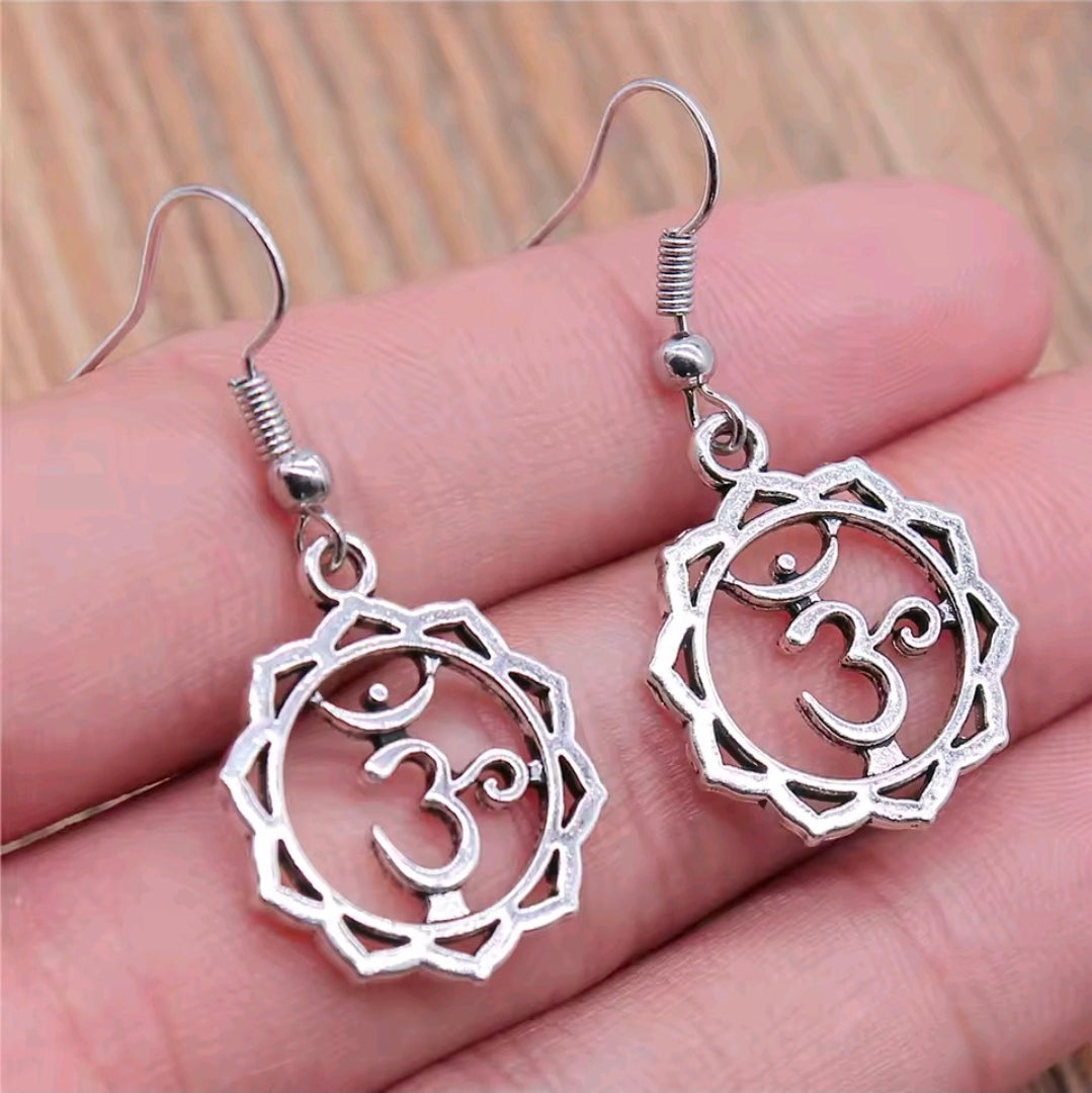Spiritual Om Yoga Zen Earrings