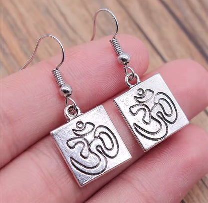 Spiritual Om Yoga Zen Earrings