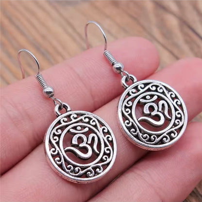 Spiritual Om Yoga Zen Earrings