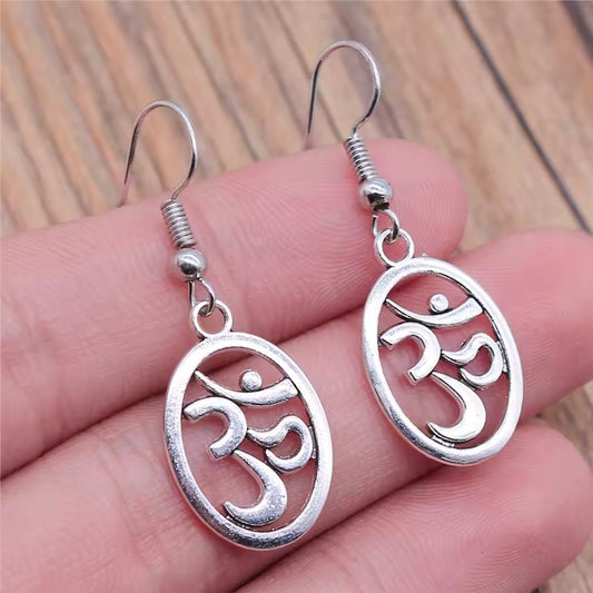 Spiritual Om Yoga Zen Earrings