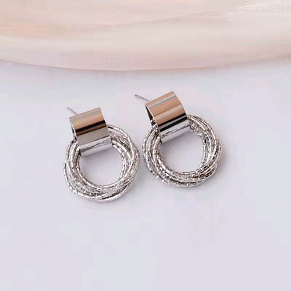 Round Drop Earrings