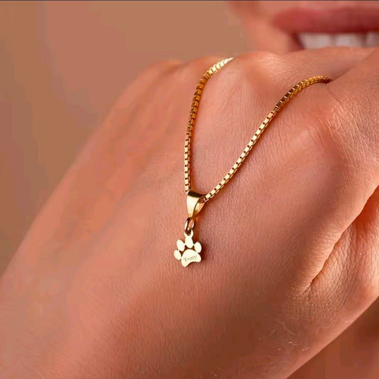 Custom Name Paw Necklace