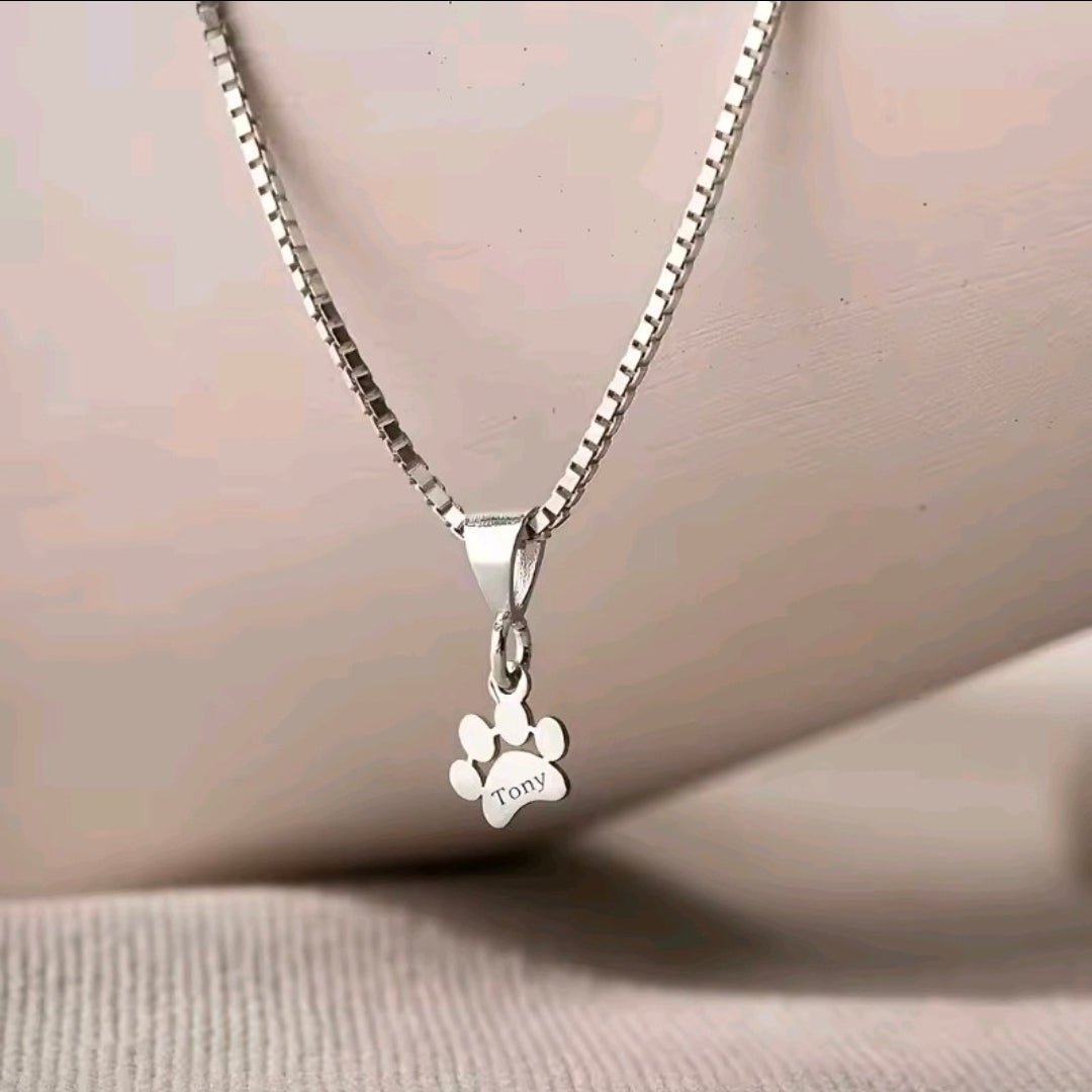 Custom Name Paw Necklace