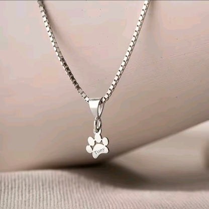 Custom Name Paw Necklace