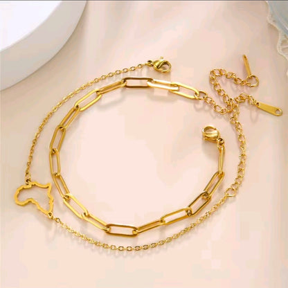 Double Layered Africa Bracelet