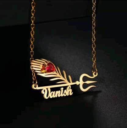 Custom Name Trishul Necklace