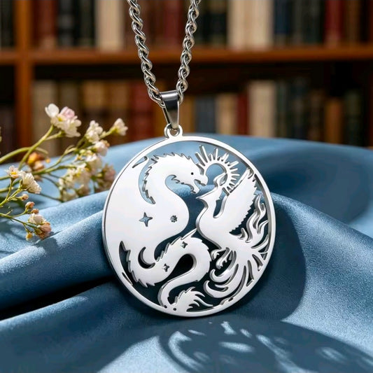 Dragon Phoenix Yin Yang Necklace
