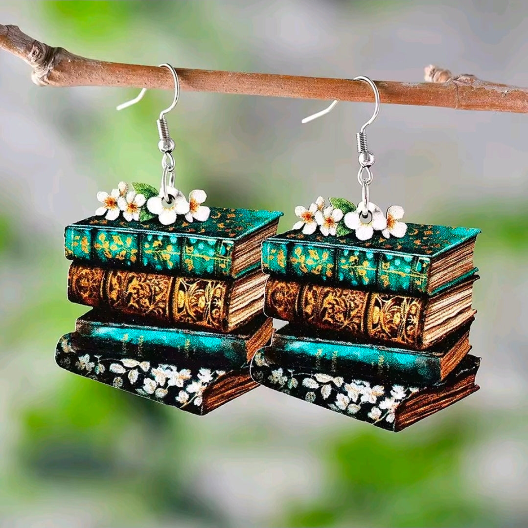 Book Earrings
