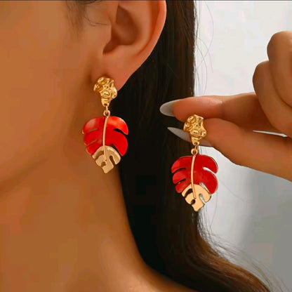 Monstera Leaf Earrings