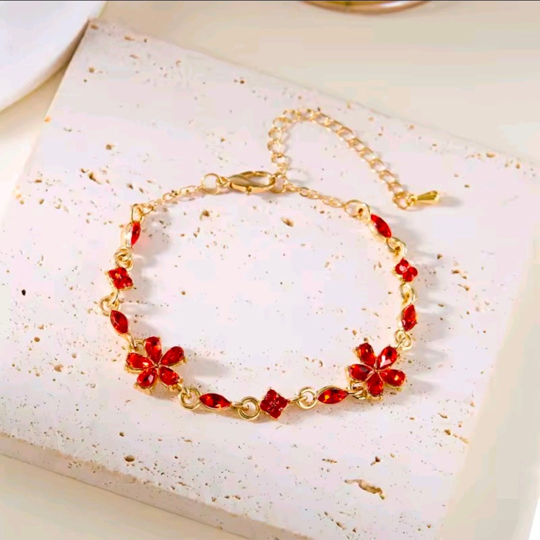 Crystal Flower Bracelet