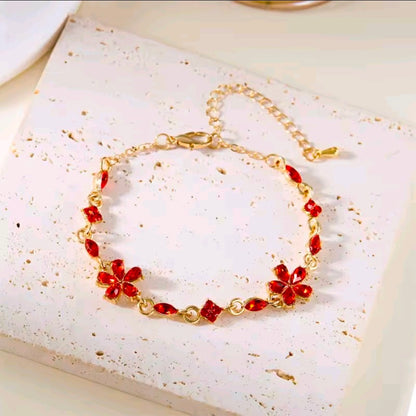 Crystal Flower Bracelet