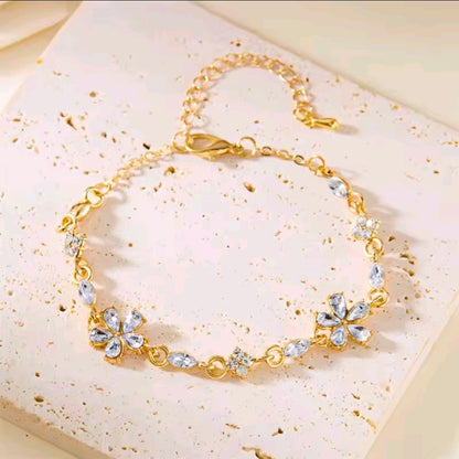Crystal Flower Bracelet