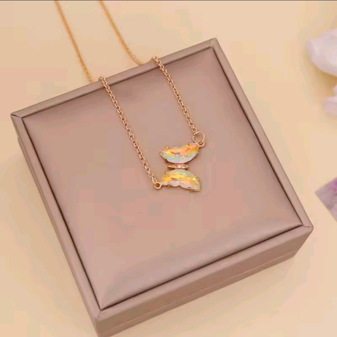 Crystal Butterfly Necklace