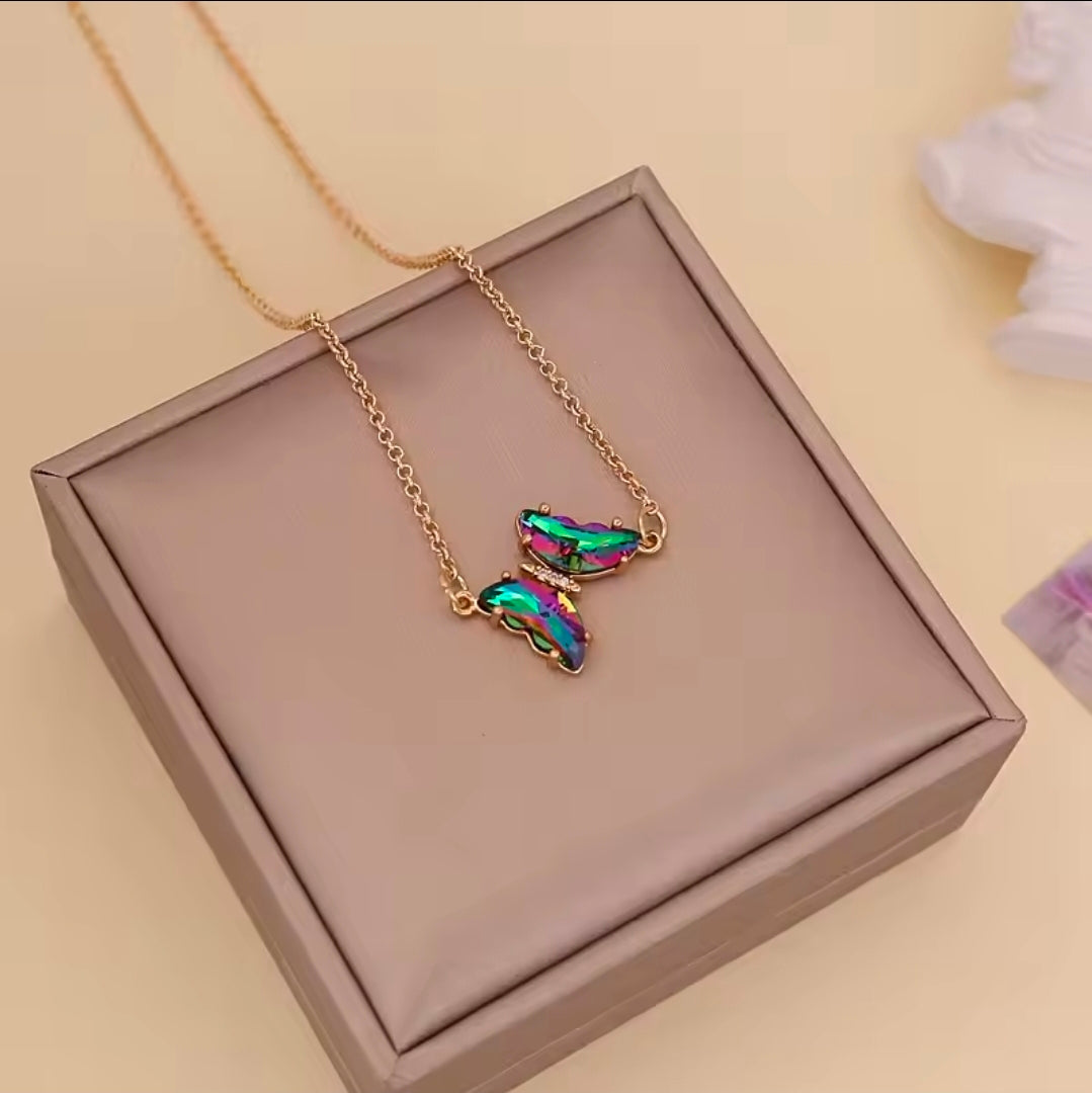 Crystal Butterfly Necklace