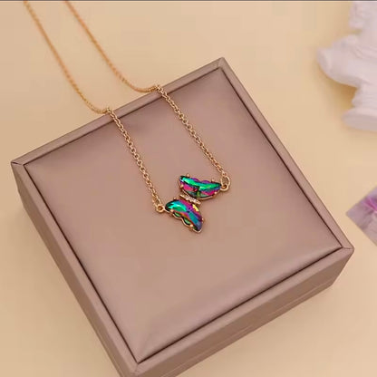 Crystal Butterfly Necklace
