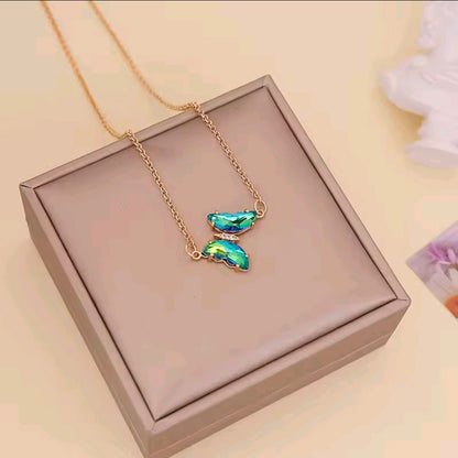 Crystal Butterfly Necklace