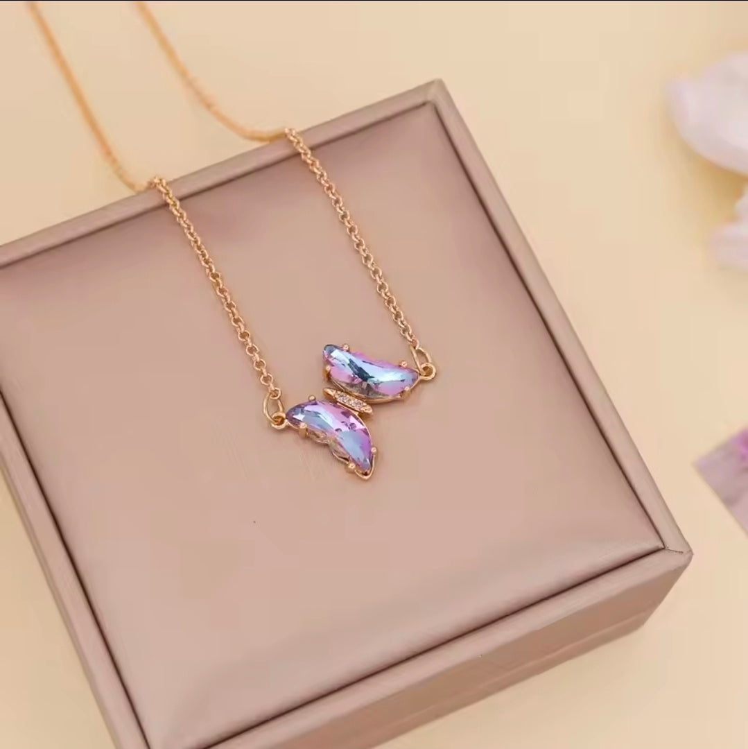 Crystal Butterfly Necklace