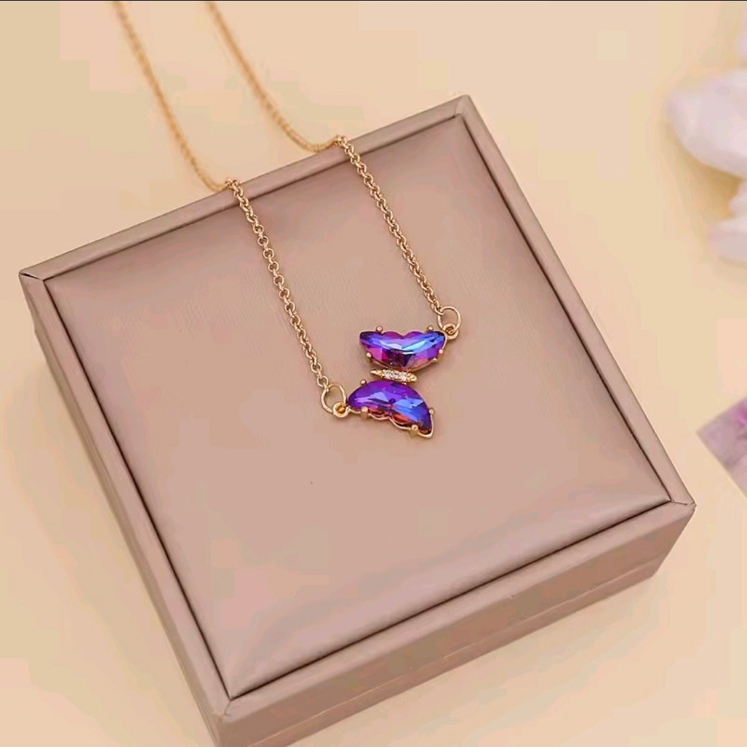 Crystal Butterfly Necklace