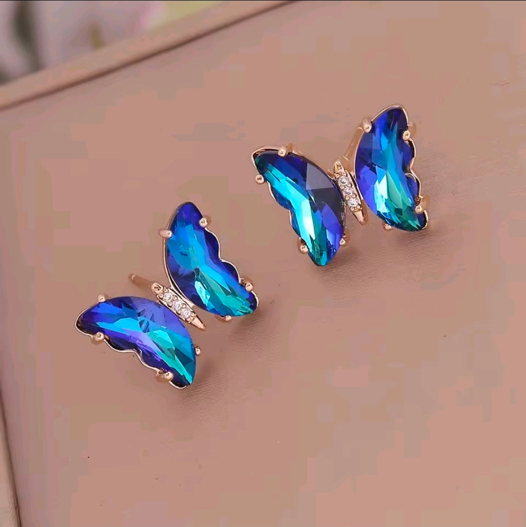 Crystal Butterfly Earrings