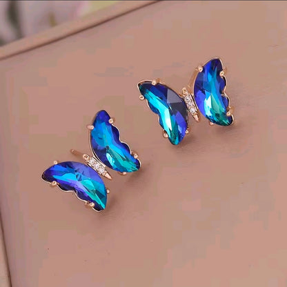Crystal Butterfly Earrings