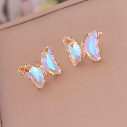 Crystal Butterfly Earrings