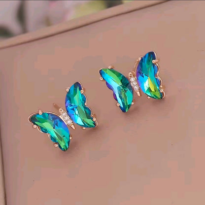 Crystal Butterfly Earrings