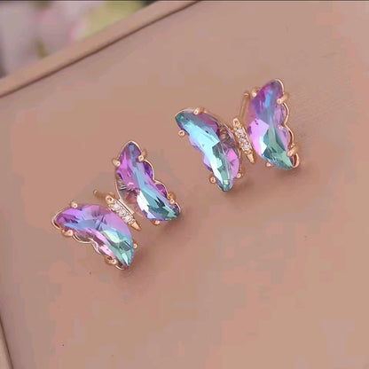 Crystal Butterfly Earrings