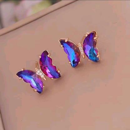Crystal Butterfly Earrings