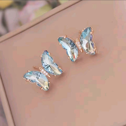 Crystal Butterfly Earrings