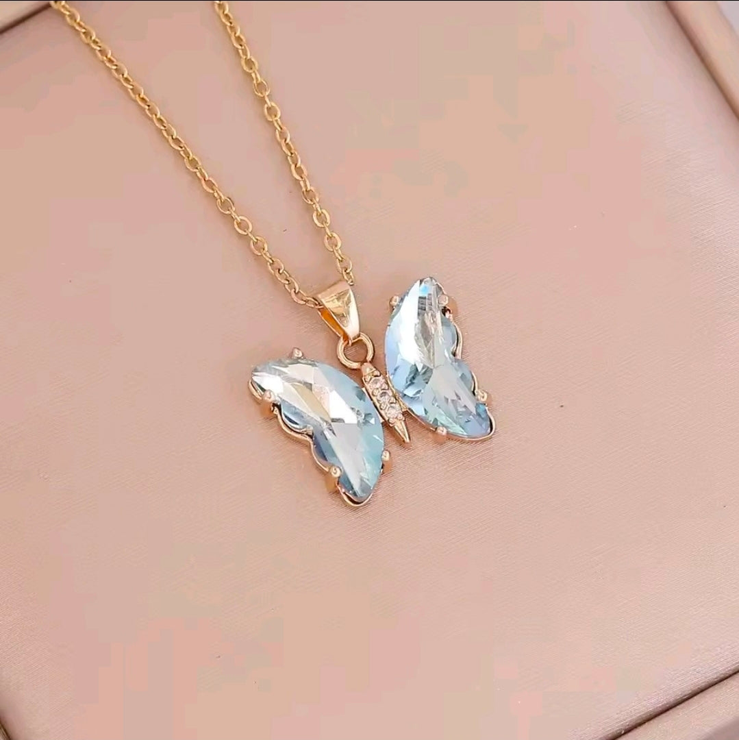 Crystal Butterfly Necklace