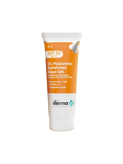 The Derma co. 1% Hyaluronic Sunscreen SPF50 Aqua Gel for Oily, Dry, Acne-Prone Skin