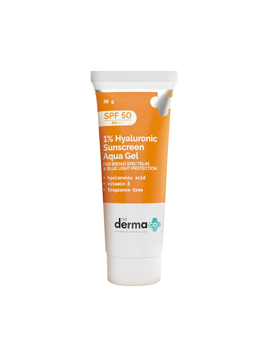 The Derma co. 1% Hyaluronic Sunscreen SPF50 Aqua Gel for Oily, Dry, Acne-Prone Skin