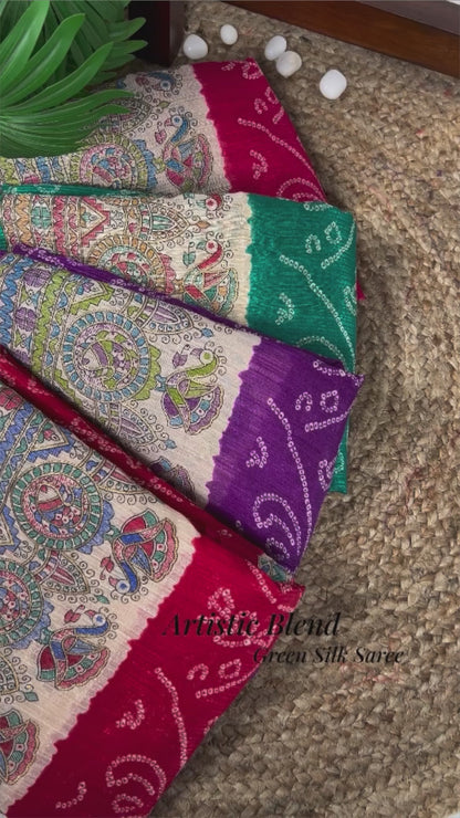 Fusion Of Madhubani And Bandhej