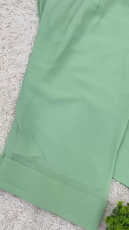 Designer Party Wear Look Top-Palazzo and Dupatta