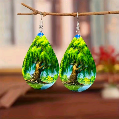 Rainbow Tree Of Life Earrings