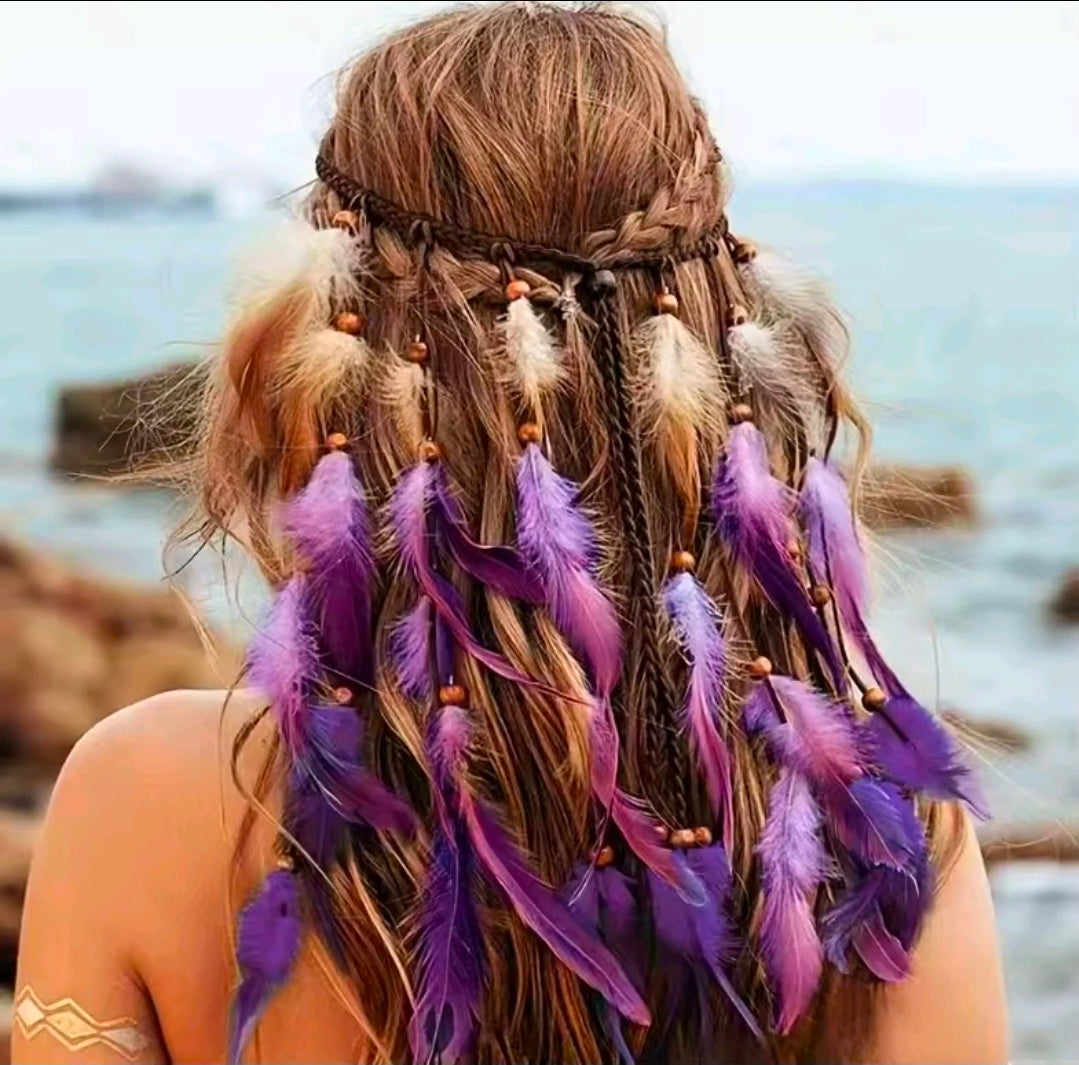 Gypsy Feather Tassel Headband