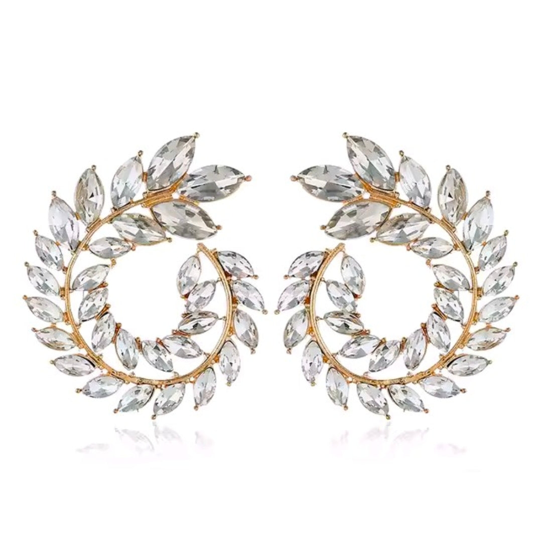 Crystal Spiral Earrings