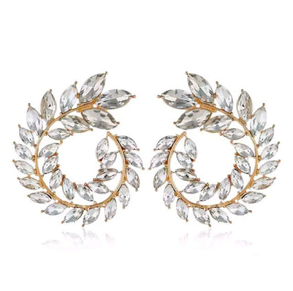 Crystal Spiral Earrings