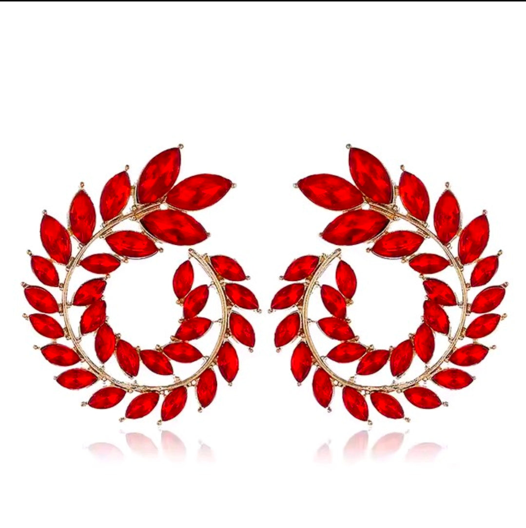 Crystal Spiral Earrings