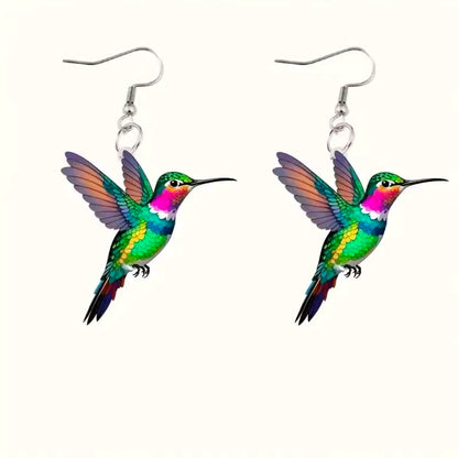 Acrylic Hummingbird Earrings