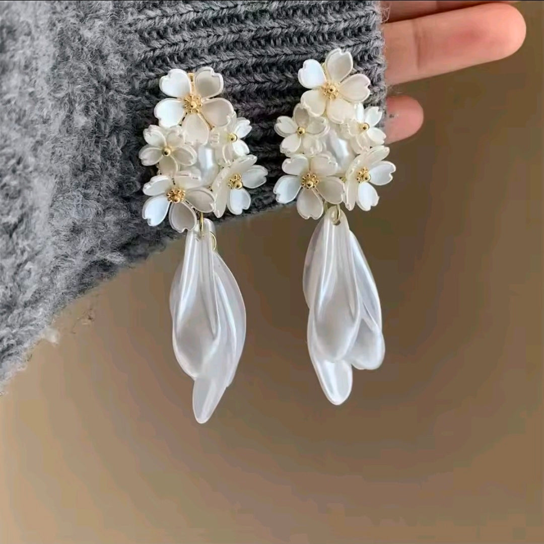Flower Tassel Earrings